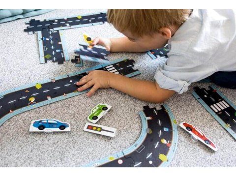 Kapitan Nauka Gra Puzzle Droga uliczki zestaw ułóż trasę GR0532
