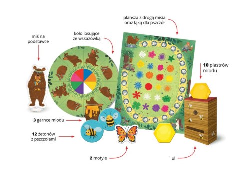 Kapitan Nauka Gra kooperacyjna Miś i pszczoły 3-8 lat GR0537