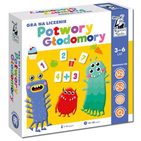 Kapitan Nauka Gra na liczenie Potwory Głodomory 3-6 lat GR0538