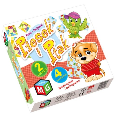 Multigra Multigra Układanka 2w1 puzzle Piesek i Ptak ZA4033