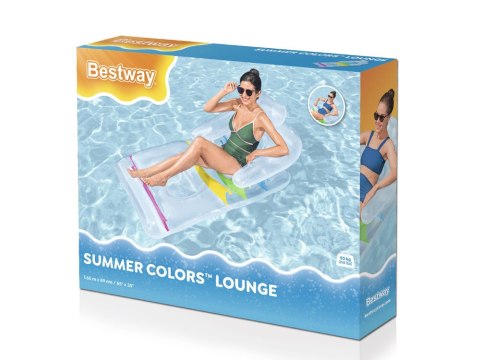 Bestway Bestway Dmuchany fotel Leżak Materac do wody z oparciem 165cm 90 kg 43011