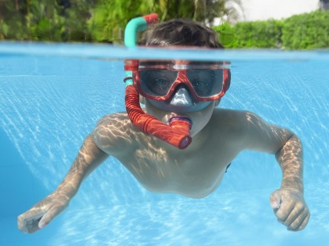 Bestway Bestway Zestaw Maska z rurką do nurkowania snurkowania CZERWONY 7+ 24032