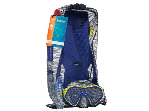 Bestway Bestway Zestaw do snorkelingu Maska z rurką i płetwami NIEBIESKI 7+ 25046