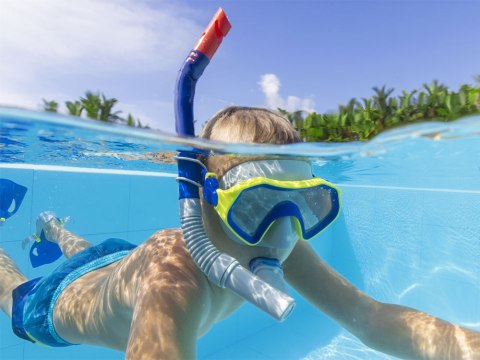 Bestway Bestway Zestaw do snorkelingu Maska z rurką i płetwami NIEBIESKI 7+ 25046