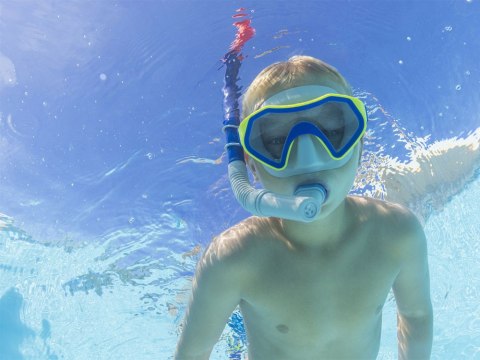 Bestway Bestway Zestaw do snorkelingu Maska z rurką i płetwami NIEBIESKI 7+ 25046