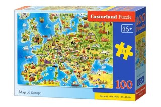 Castorland Puzzle 100 el. Map of Europe