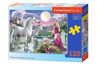Castorland Puzzle 120 el. Princess and her Unicorns