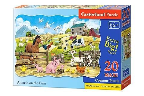 Castorland Puzzle 20-elementów MAXI Animals on the Farm