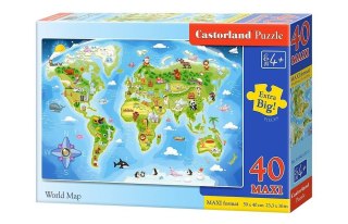 Castorland Puzzle 40 el. MAXI World Map