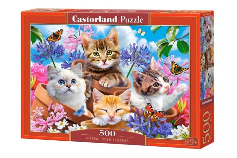 Castorland Puzzle 500 el. Kittens with Flowers