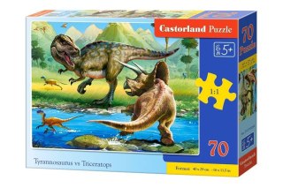Castorland Puzzle 70 el. Tyrannosaurus vs Triceratops
