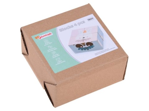 JOKOMISIADA Drewniane Klocki puzzle zwierzątka obrazki ZA4114