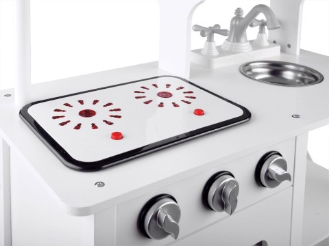 JOKOMISIADA Interaktywna BIAŁA kuchnia drewniana dla dzieci Indukcja + akcesoria ZA4127