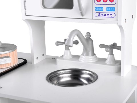JOKOMISIADA Interaktywna BIAŁA kuchnia drewniana dla dzieci Indukcja + akcesoria ZA4127