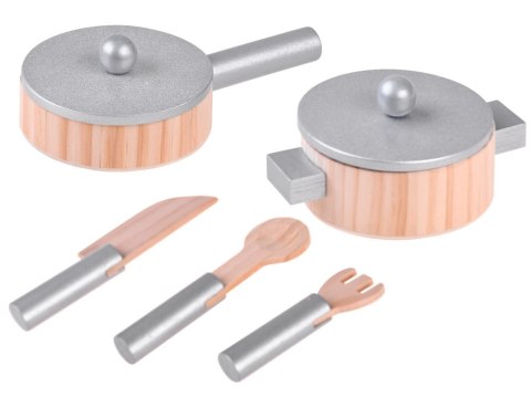 JOKOMISIADA Interaktywna BIAŁA kuchnia drewniana dla dzieci Indukcja + akcesoria ZA4127