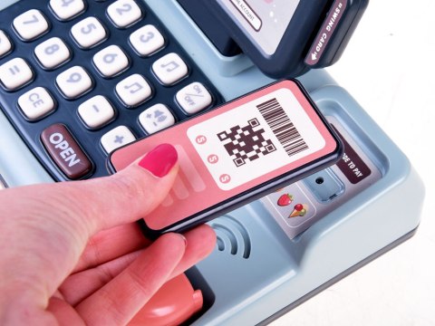 JOKOMISIADA Kasa fiskalna dla dzieci skaner waga smartfon koszyk zabawa w sklep ZA4147