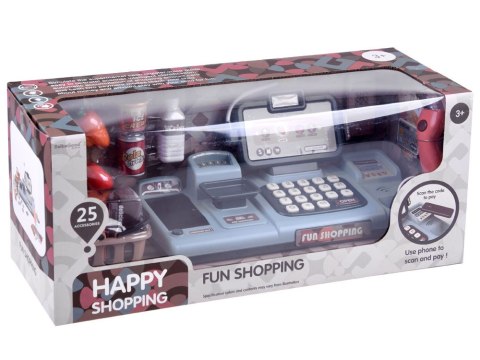 JOKOMISIADA Kasa fiskalna dla dzieci skaner waga smartfon koszyk zabawa w sklep ZA4147