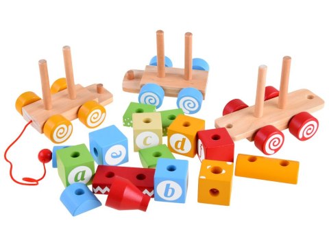 JOKOMISIADA Kolejka drewniana pociąg klocki z literkami ZA4116
