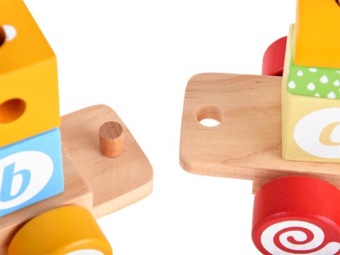 JOKOMISIADA Kolejka drewniana pociąg klocki z literkami ZA4116