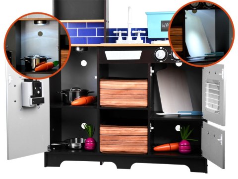 JOKOMISIADA Loft Kuchnia drewniana dla dzieci lodówka ZA4129