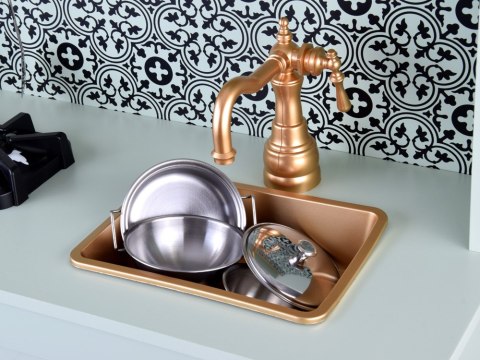 JOKOMISIADA Miętowa drewniana Kuchnia dla dzieci efekty dźwiękowe świetlne ZA4128