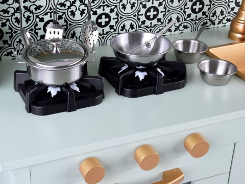 JOKOMISIADA Miętowa drewniana Kuchnia dla dzieci efekty dźwiękowe świetlne ZA4128