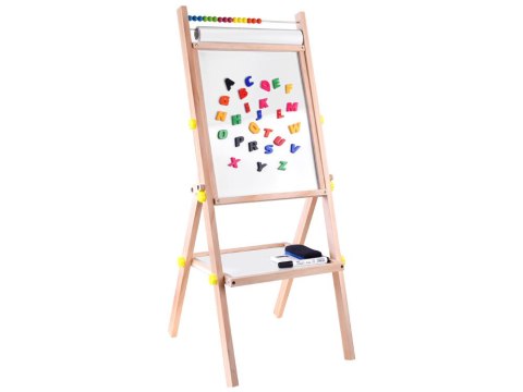 JOKOMISIADA Tablica drewniana kredowa magnetyczna 3w1 sztaluga kreda pisaki TA0096