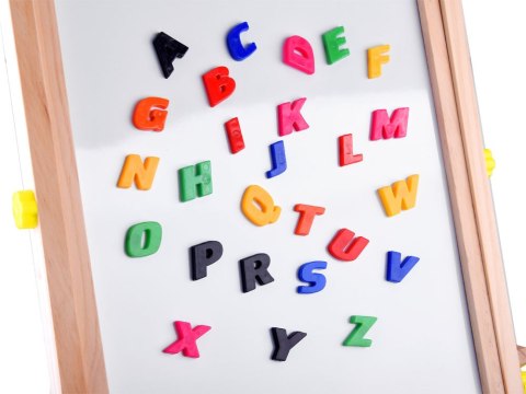 JOKOMISIADA Tablica drewniana kredowa magnetyczna 3w1 sztaluga kreda pisaki TA0096