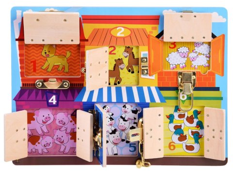 JOKOMISIADA Tablica sensoryczna manipulacyjna zamki ZA4133