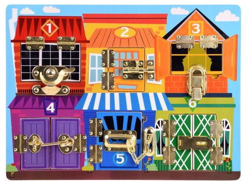 JOKOMISIADA Tablica sensoryczna manipulacyjna zamki ZA4133