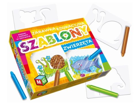 Multigra Multigra Zestaw Szablony Zwierzęta + kredki KS0560