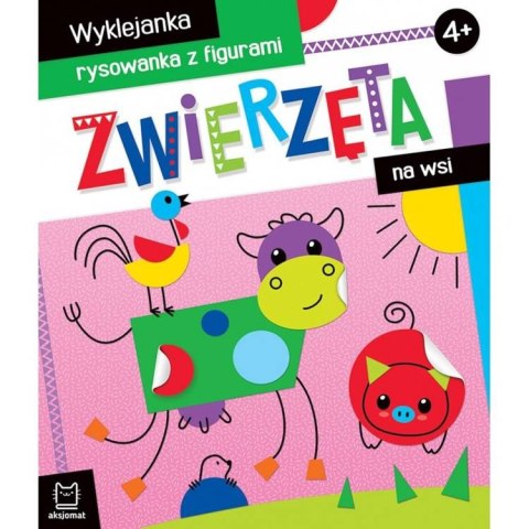 Aksjomat Zwierzęta na wsi. Wyklejanka rysowanka 4+ KS0728