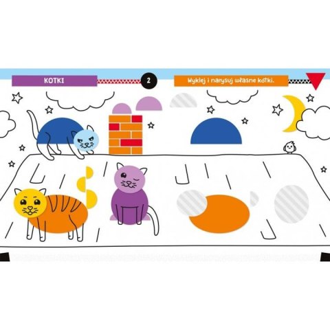 Aksjomat Zwierzęta na wsi. Wyklejanka rysowanka 4+ KS0728