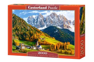 Castorland Puzzle 2000 el. Church of St. Magdalena, Dolomites