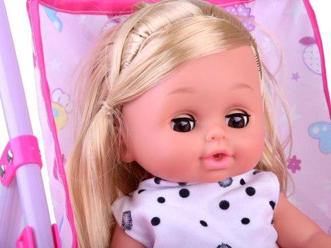 JOKOMISIADA Duży zestaw lalka interaktywna wózek krzesełko łóżeczko akcesoria ZA4286