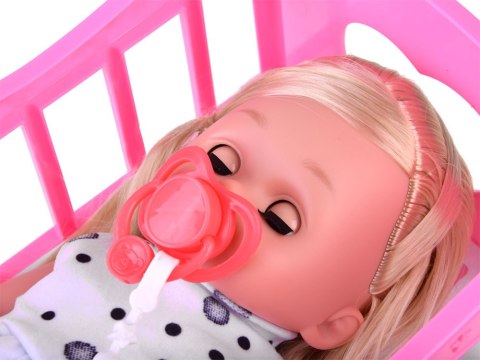 JOKOMISIADA Duży zestaw lalka interaktywna wózek krzesełko łóżeczko akcesoria ZA4286