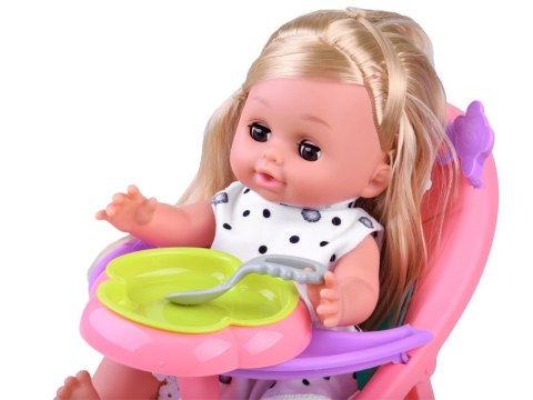 JOKOMISIADA Duży zestaw lalka interaktywna wózek krzesełko łóżeczko akcesoria ZA4286