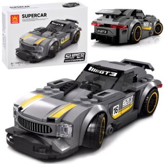 JOKOMISIADA Klocki techniczne Sportowe auto SREBRNE 174-elementy + naklejki ZA4287