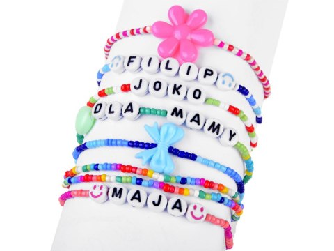 JOKOMISIADA Koraliki do bransoletek zestaw koralików DIY biżuteria dla dzieci ZA4172