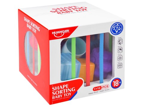 JOKOMISIADA Kostka sorter zabawka dla maluszka gumki ZA4310