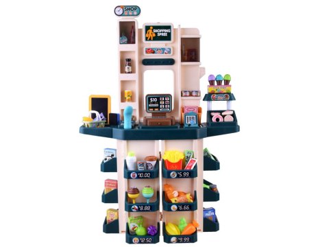 JOKOMISIADA Supermarket Sklep spożywczy Kasa fiskalna + 71 ele akcesoria Dźwięk ZA4279