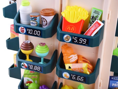 JOKOMISIADA Supermarket Sklep spożywczy Kasa fiskalna + 71 ele akcesoria Dźwięk ZA4279