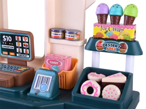 JOKOMISIADA Supermarket Sklep spożywczy Kasa fiskalna + 71 ele akcesoria Dźwięk ZA4279