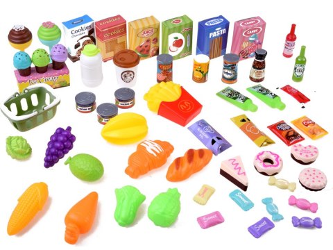 JOKOMISIADA Supermarket Sklep spożywczy Kasa fiskalna + 71 ele akcesoria Dźwięk ZA4279