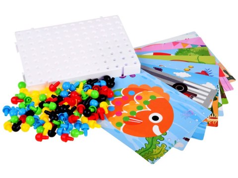 JOKOMISIADA Układanka Guzikowa edukacyjna kolorowa mozaika dla dzieci ZA4191