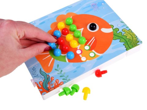 JOKOMISIADA Układanka Guzikowa edukacyjna kolorowa mozaika dla dzieci ZA4191