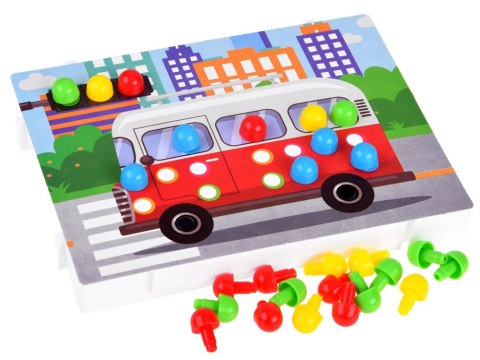 JOKOMISIADA Układanka Guzikowa edukacyjna kolorowa mozaika dla dzieci ZA4191