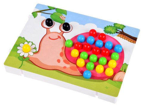 JOKOMISIADA Układanka Guzikowa edukacyjna kolorowa mozaika dla dzieci ZA4191