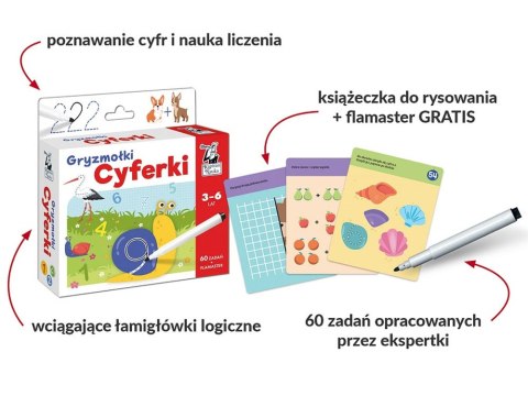 Kapitan Nauka Karty do rysowania Gryzmołki Cyferki 3-6l KS0668