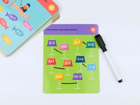 Kapitan Nauka Karty do rysowania Gryzmołki Cyferki 3-6l KS0668